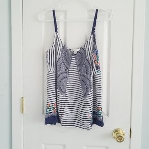 Cabi Top Stripes Floral